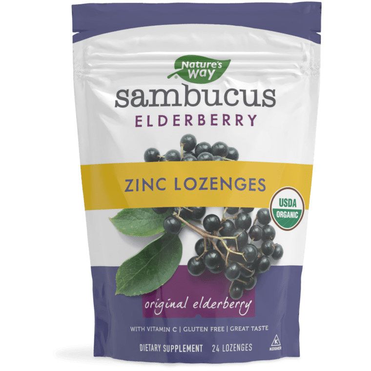 Organic Sambucus Zinc Lozenge / 24 lozenges