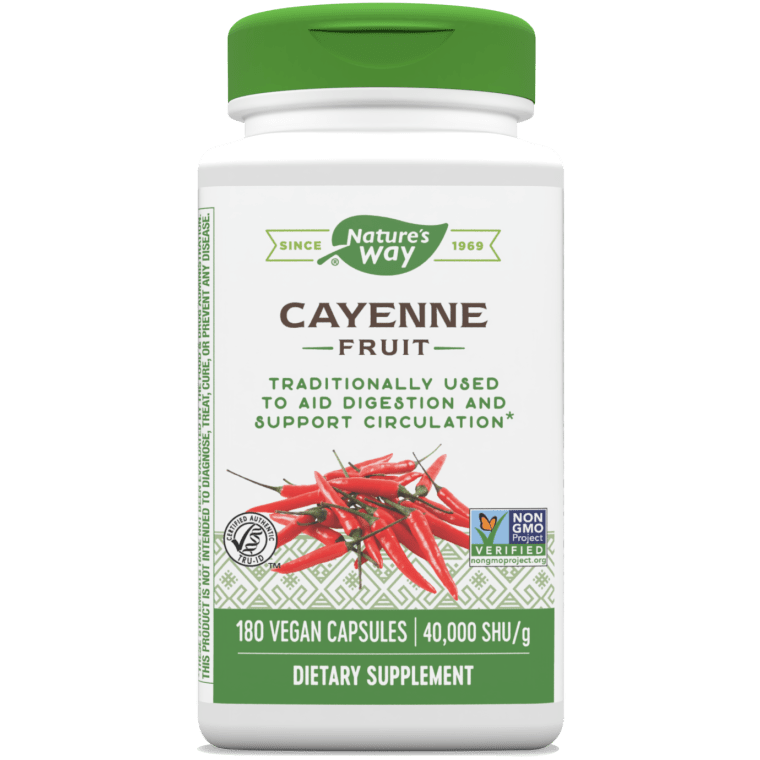 Cayenne Pepper 40,000 SHU Potency / 180 veg capsules