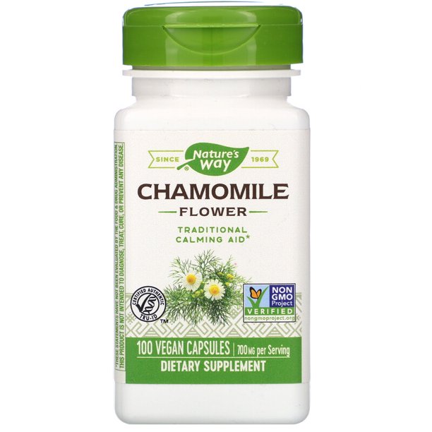 Chamomile Flowers / 100 veg capsules