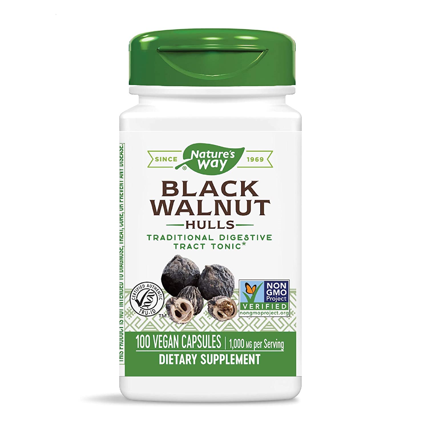 Black Walnut Hulls / 100 veg capsules
