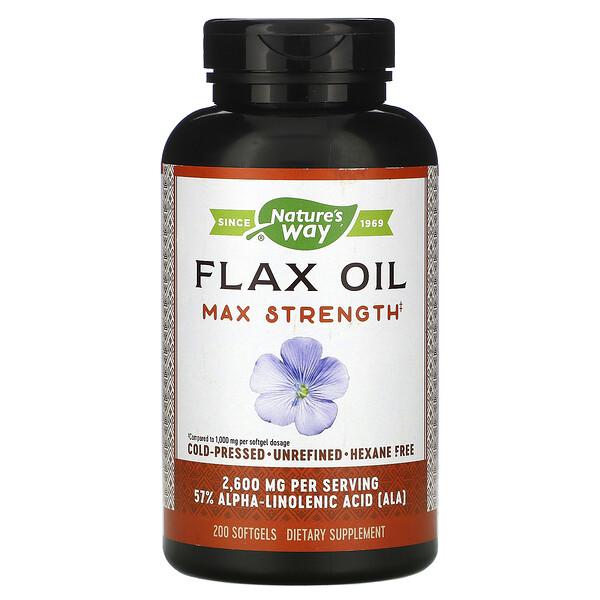 Flax Oil Max Strength‡ / 100 softgels
